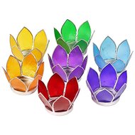 Lotus theelichthoudertjes met zilveren randje