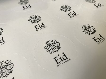 Glossy stickers Eid Mubarak &#039;kalligrafie&#039; 8 stuks