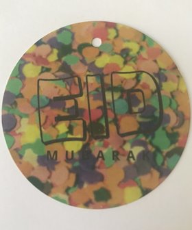 Giftlabel Eid Mubarak confetti 6,5cm (per 20)