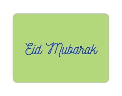 Wenskaart Eid Mubarak groen