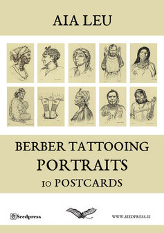 Set van 10 postkaarten Berber Tattooing Portraits