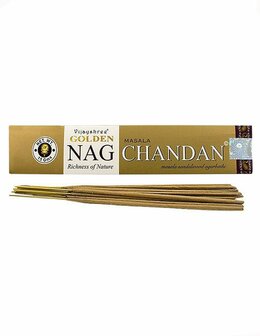 Wierookstokjes Golden Nag Chandan 15g
