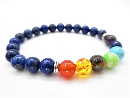 Chakra/Lapis Lazuli armband