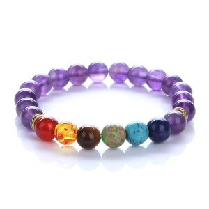 Chakra/Amethist armband