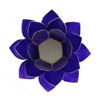 Lotus sfeerlicht indigo met zilverrand