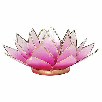 Lotus sfeerlicht roze/lichtroze met goudrand 