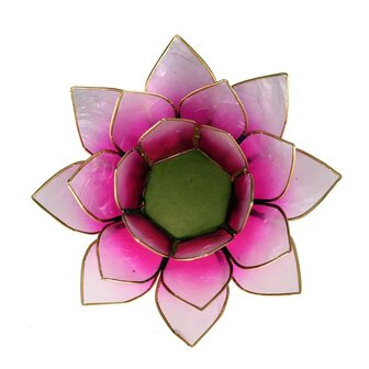 Lotus sfeerlicht roze/lichtroze met goudrand 