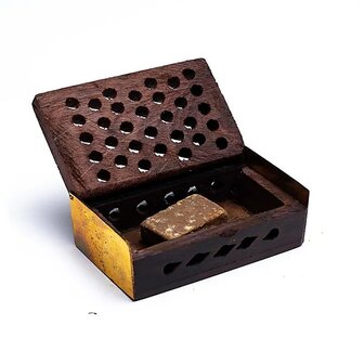 Wierookhars Amber in houten doosje