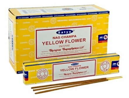 Satya Yellow Flower wierookstokjes 15gr