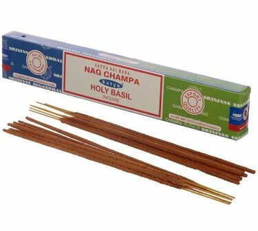 Satya Nag Champa &amp; Holy Basil wierookstokjes 