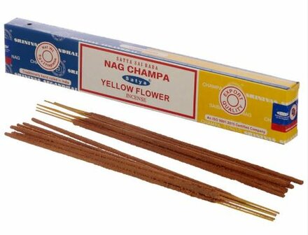 Satya Nag Champa &amp; Yellow Flower wierookstokjes 