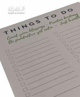 Notitieboekje Things to do