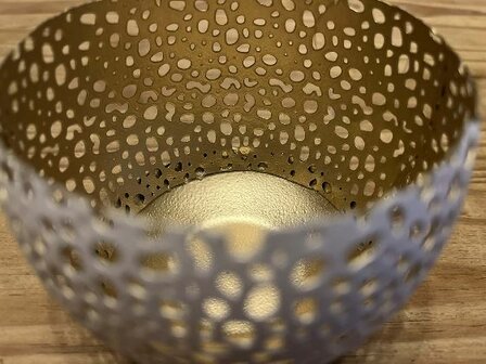 Kaarshouder rond wit/goud (small)