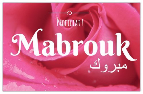 Geschenkkaartje 'Mabrouk'
