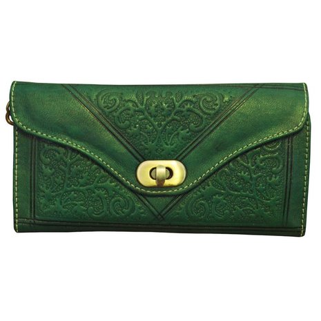 Clutch/portemonnee drieluik Fez 'groen'