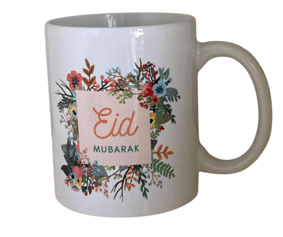 Koffie/theemok  "Eid Mubarak" flowers gevuld met 5 Raffaelo's