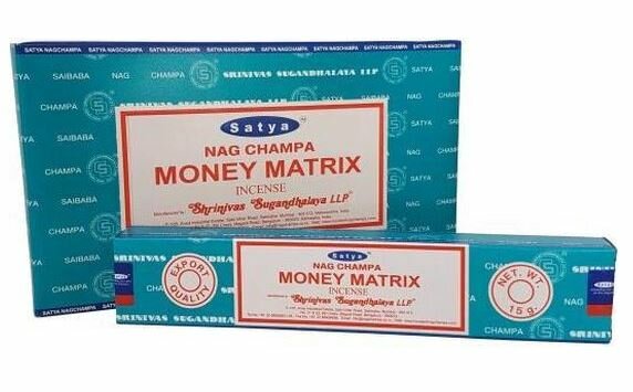 Satya Nag Champa Money Matrix wierookstokjes 15gr