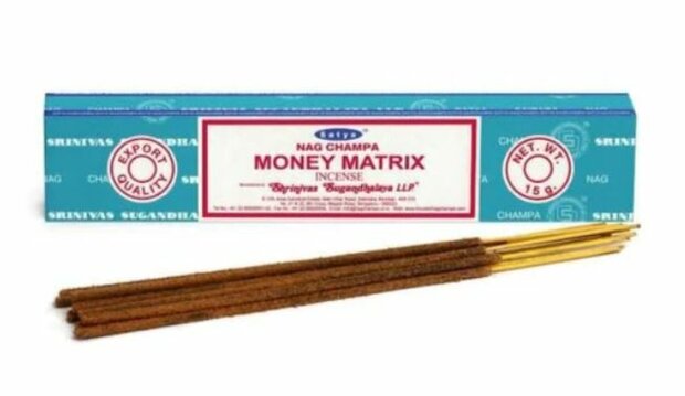 Satya Nag Champa Money Matrix wierookstokjes 15gr