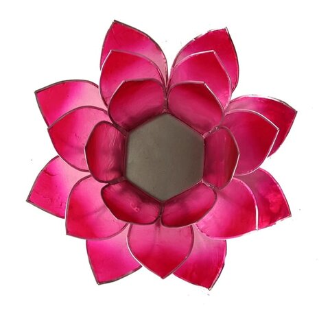 Lotus sfeerlicht roze met zilverrand