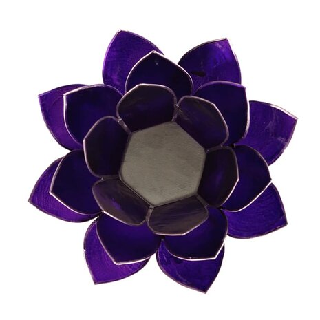 Lotus sfeerlicht violet met zilverrand