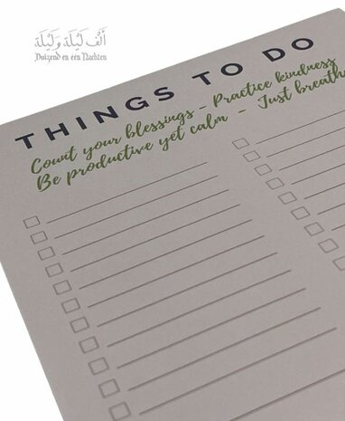 Notitieboekje Things to do
