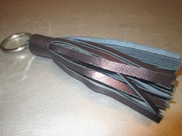 Sleutelhanger leder floche (aubergine) Sleutelhanger leder floche (aubergine)