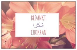 Geschenkkaartje 'chokran'