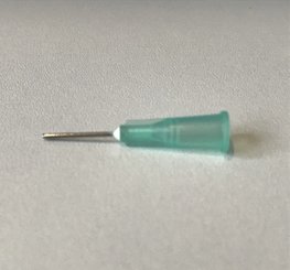 Stompe naald groen voor henna spuit of knijpflesje