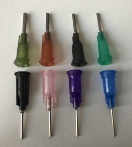 Set 8 stompe naalden mix maten voor henna spuit en knijpflesje