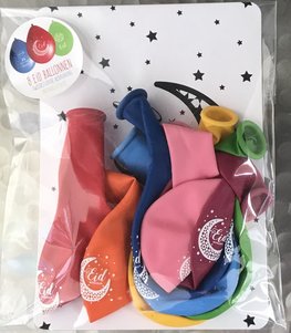 Ballonnen met wenskaart Eid Mubarak Maan & Sterren Ballonnen met wenskaart Eid Mubarak Maan & Sterren