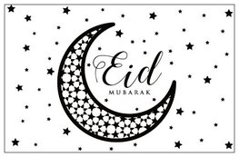 Geschenkkaartje 'Eid Mubarak maan & sterren'