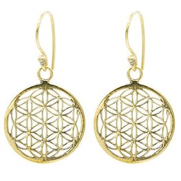 Oorbellen "bloem des levens" goudkleurig Oorbellen "bloem des levens" goudkleurig