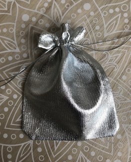 Geschenkzakjes metalic zilver 15x12cm (10 zakjes)