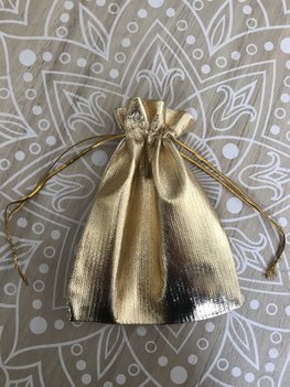 Geschenkzakjes metalic goud 12x9cm (10 zakjes)