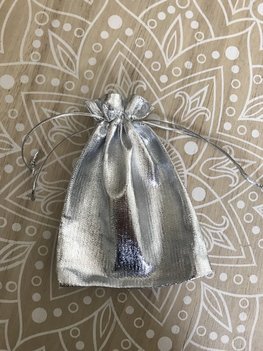 Geschenkzakjes metalic zilver 12x9cm (10 zakjes)