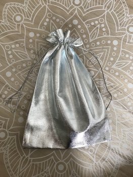 Geschenkzakjes metalic zilver 20x14cm (10 zakjes)