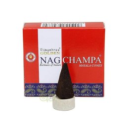Golden Nag Champa wierookkegels Vijayshree® 
