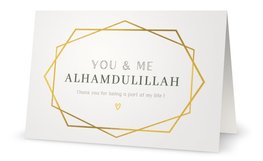 Dubbele glossy wenskaart You & Me Alhamdulillah
