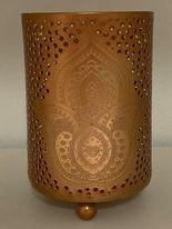 Kaarshouder India lotus brons