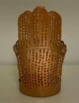 Theelichthouder India Hand van Fatima brons