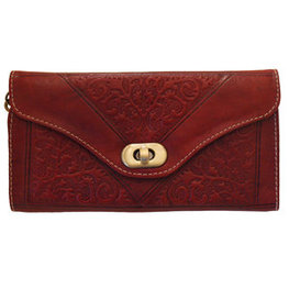 Clutch/portemonnee drieluik Fez 'donkerrood' Clutch/portemonnee drieluik Fez 'donkerrood'