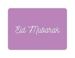 Wenskaart Eid Mubarak paars Wenskaart Eid Mubarak paars