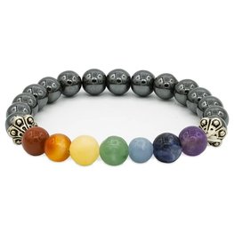 Armband chakra hematiet elastisch