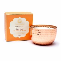 Geparfumeerde Ayurvedische kaars met 2 lonten (Sage Mint)