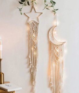 Boho Moon Dream Catcher wanddecoratie Boho Moon Dream Catcher wanddecoratie