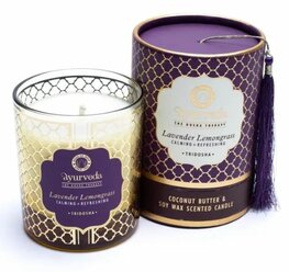 Ayurveda tridosha lavendel citroengras geurkaars