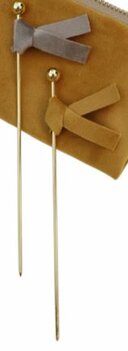 Voedseltoppers met velvet lintjes (goud/oker) Voedseltoppers met velvet lintjes (goud/oker)