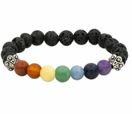 Armband chakra lavasteen elastisch