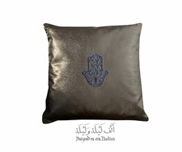 Kussen leder Hand van Fatima zwart (incl. kussen) Kussen leder Hand van Fatima zwart (incl. kussen)