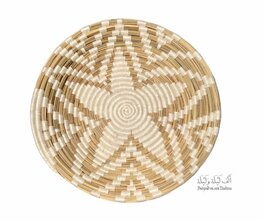 Rieten schaal/wanddecoratie naturel 2 Rieten schaal/wanddecoratie naturel 2